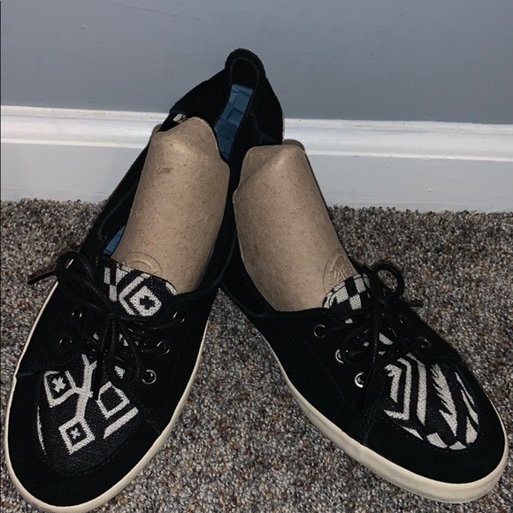 Vans Palasides Surf Side Suede Vulc Black Aztec Sneaker - Picture 6 of 7